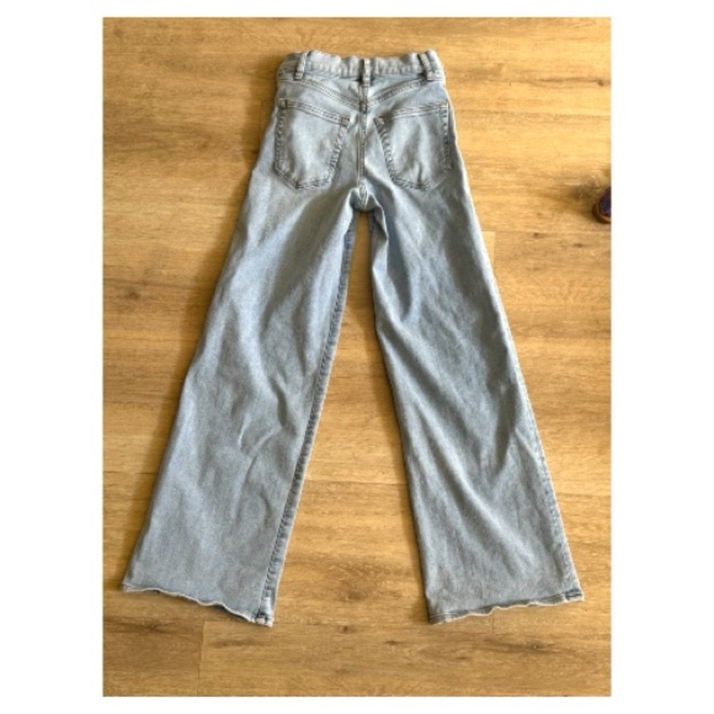 FRAME Le Slim Palazzo High-Rise Wide-Leg Jeans- 24 - Picture 8 of 10